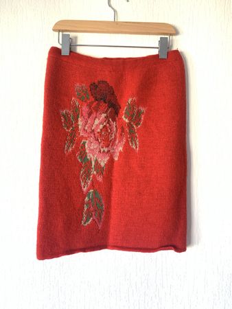 Jupe en laine Kenzo vintage 🌺 motif floral, taille 2