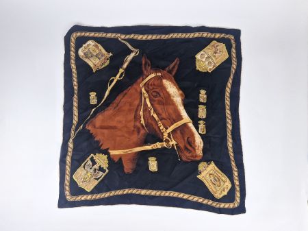 2 Vintage Seidentücher Pferde & Sonnenblumen