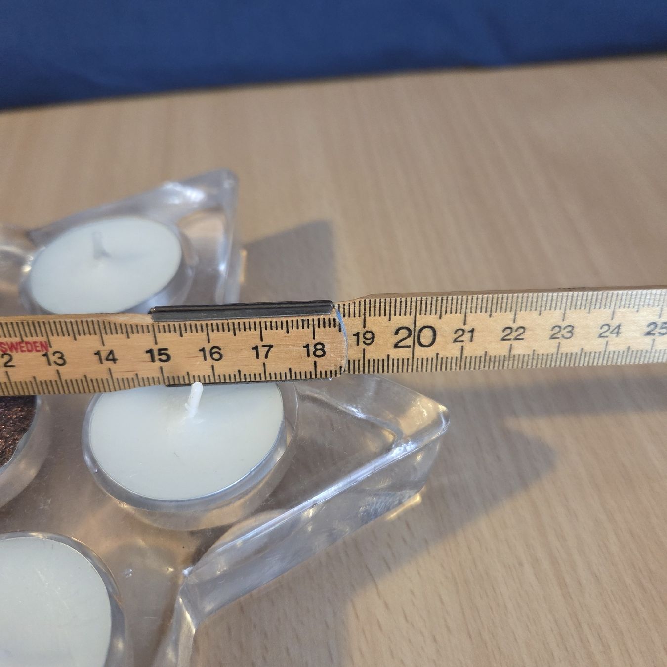 Candele: Teelichthalter Stern Glas mit 7 Teelichtern ca. 20cm – Nuovo (secondo la descrizione) da Kriens venduto da gra_fhn7 3