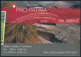 2008 - Pro Patria - Markenheftchen - Ersttag ET