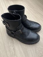 Bottines fille noir simili cuir 32