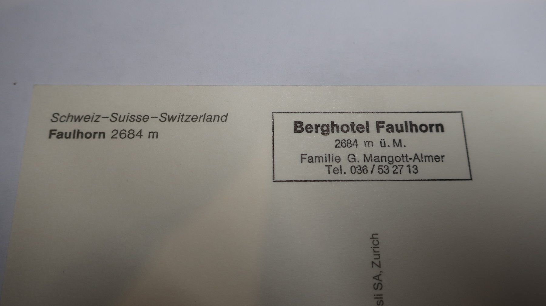 Cartes postales: Faulhorn Berghotel  Multivues – D'occasion à Cormoret par Pascalll2001 5