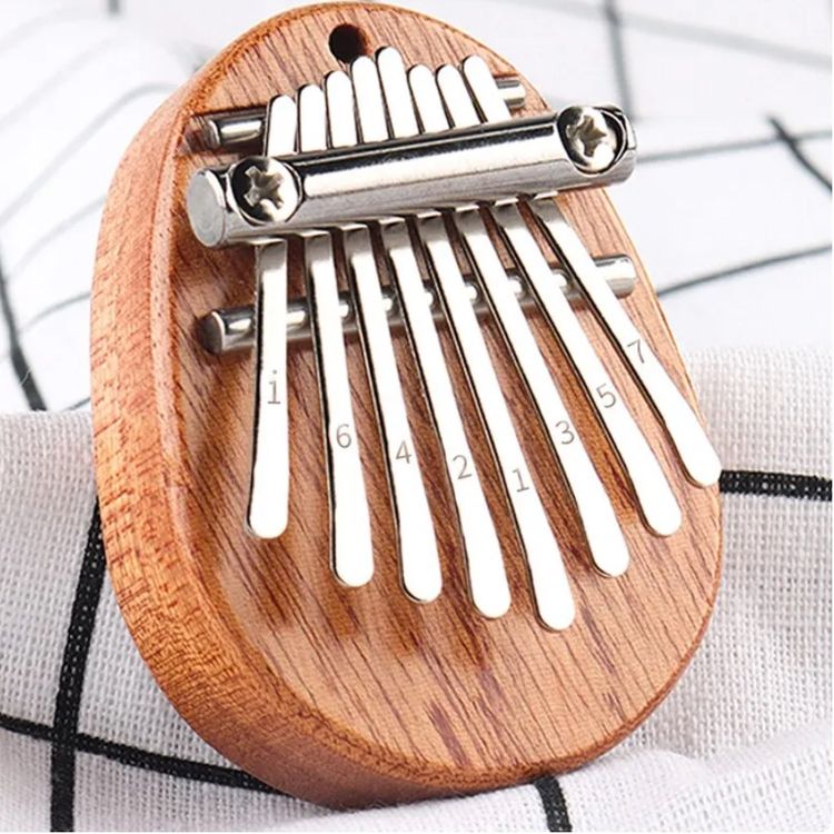 Gatuida Mini Kalimba Aus Kokosnuss - Buntes Daumenklavier Für Anfänger