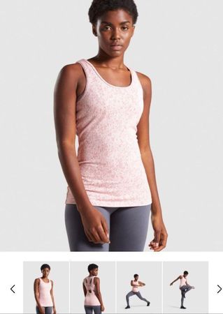 Gymshark top in rosa gr xs