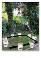 Kerzenleuchter Piramide mit 8 Kerzen