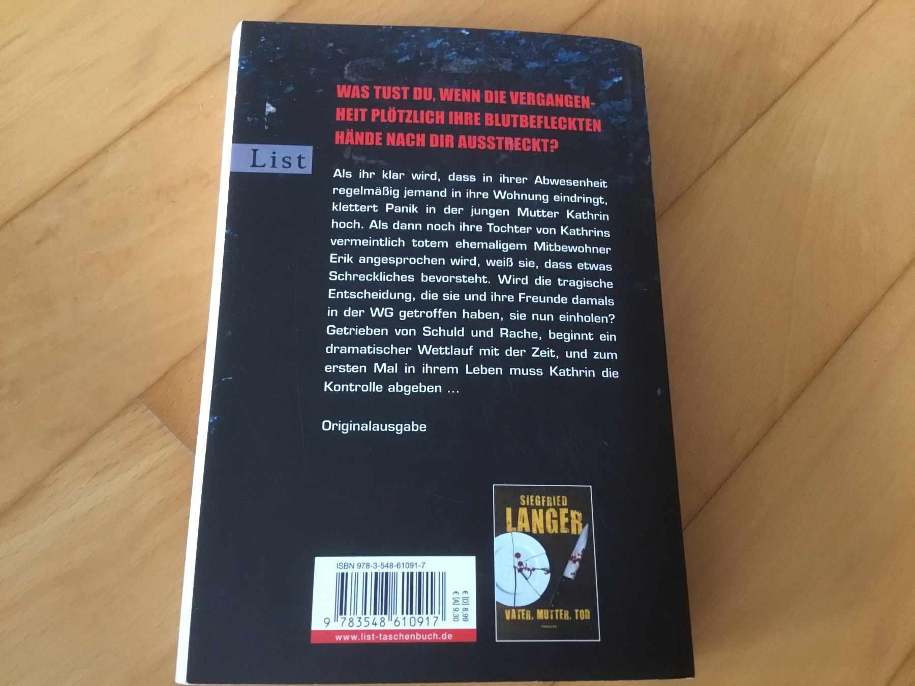 Libri: Siegfried Langer - Sterbenswort Thriller – Usato da Kerzers venduto da Georges3210 1