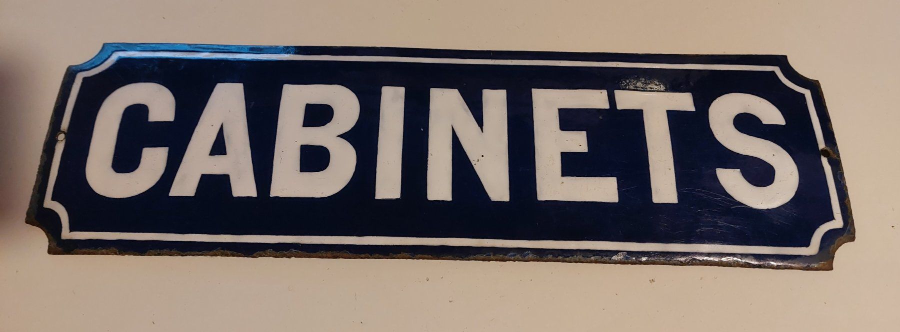 SBB/CFF/FFS Insegne: Emailschild CABINETS plaque émaillée – Usato da Schenkon venduto da TG10 5