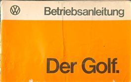 Betriebsanleitung - VW Golf