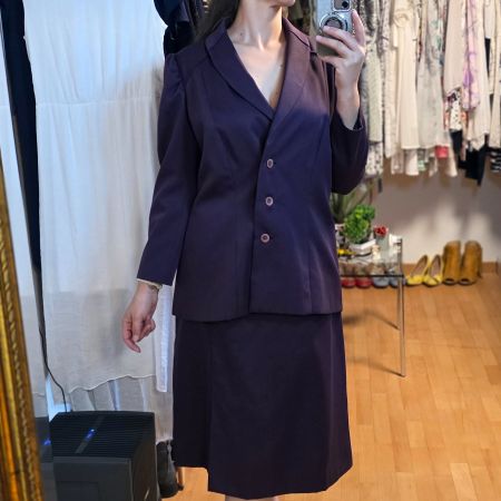 Vintage Kostüm lila Blazer Rock XL