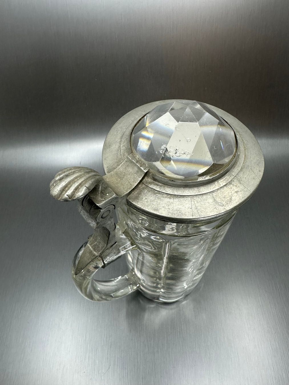 Gläser: Vintage Humpen mit Prisma, Zinn – Gebraucht aus Arisdorf von Liquidus 1