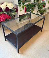 2er Set Coffee Tables / Beistelltische – Glas & Schwarz