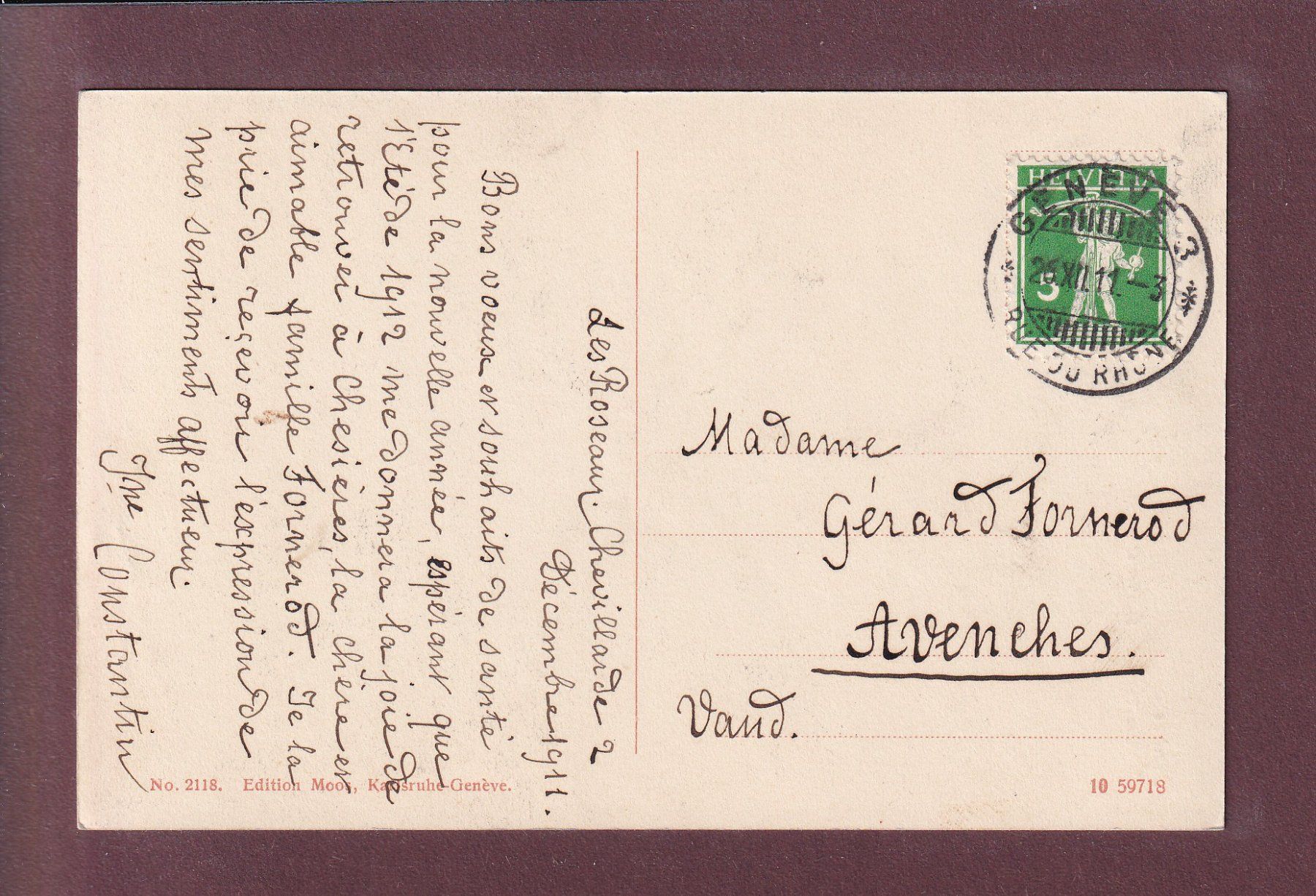 Cartoline postali: GENEVE - Tours de St. Pierre - 1911 – Usato da Pully venduto da nicecards-shop 1