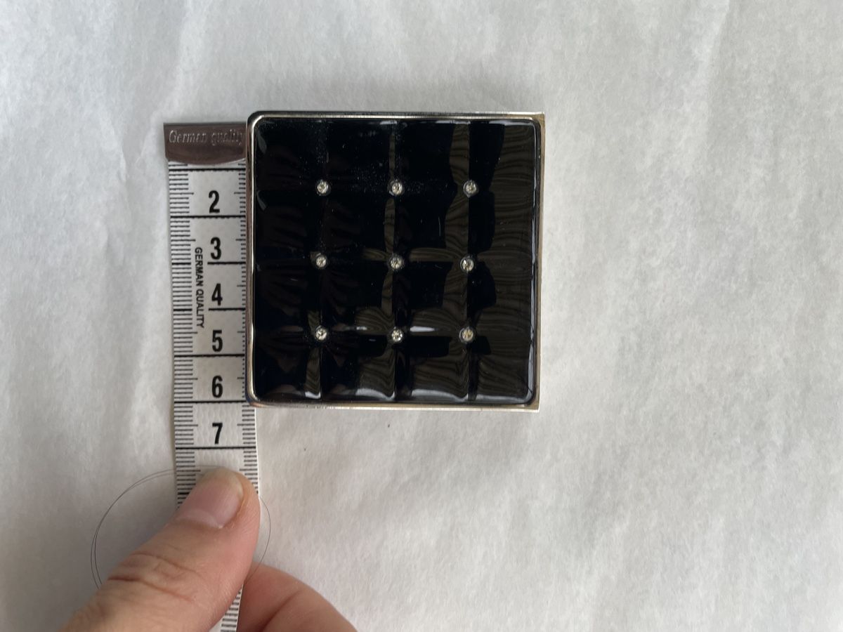 Specchi: Vintage Mirror Case vanity case black with rhinestones – Usato da Zürich venduto da MISSYS-WONDERBAG 4