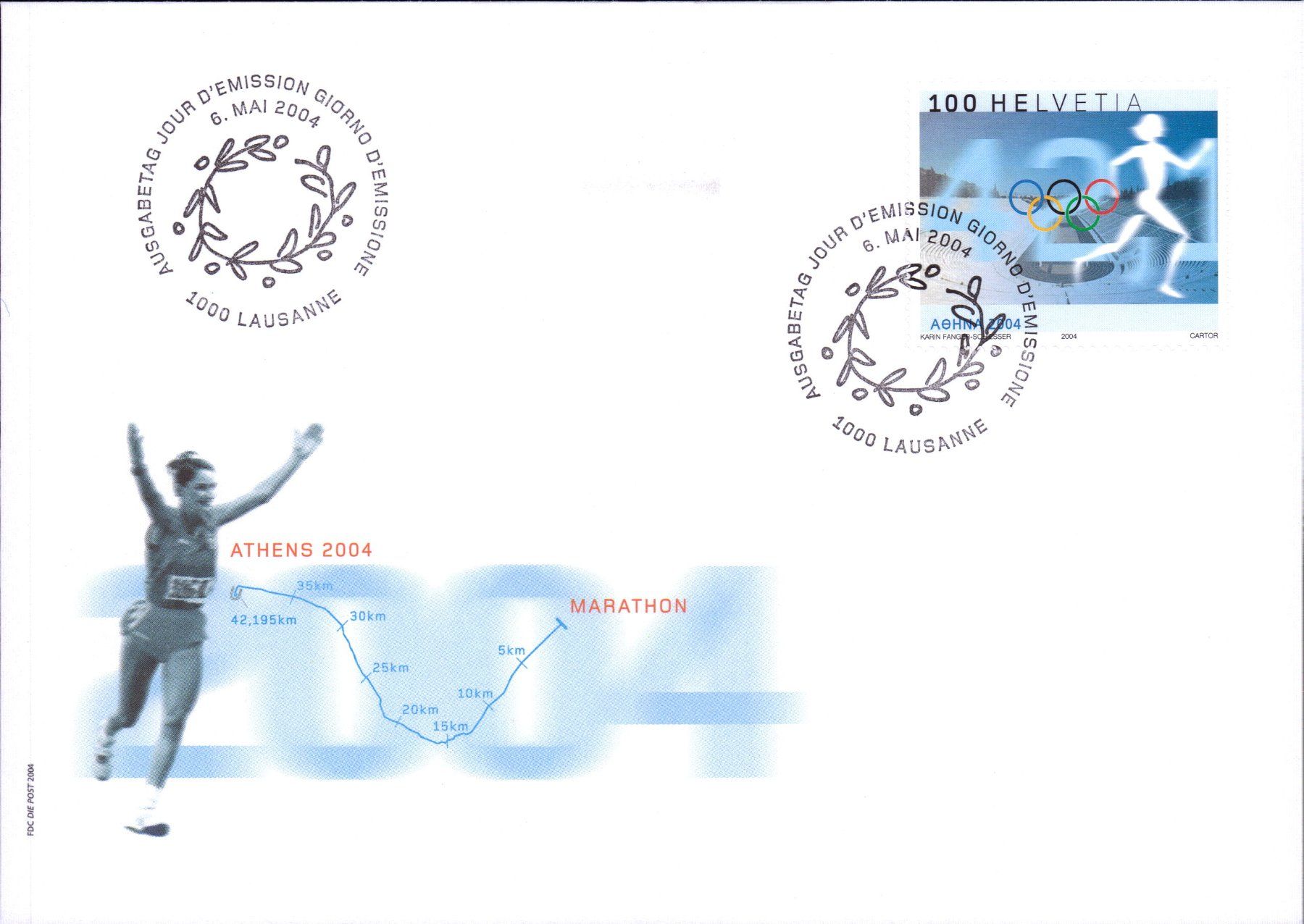 Alle Briefmarken: 2004 FDC Ferien - Olympiade - Ding Dong    KW 15.80 – Gebraucht aus Eggersriet von stamp303 1