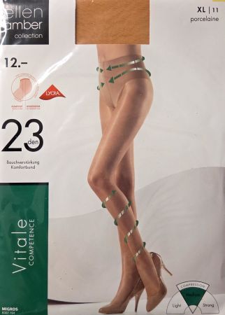 ellen amber Vitale Competence Strumpfhosen Gr. XL Porcelaine