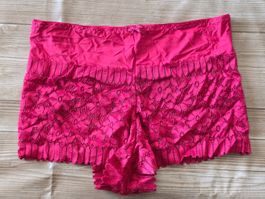 ​😍 Spitzen High Waist Pants / Panty-Shorts - M - red