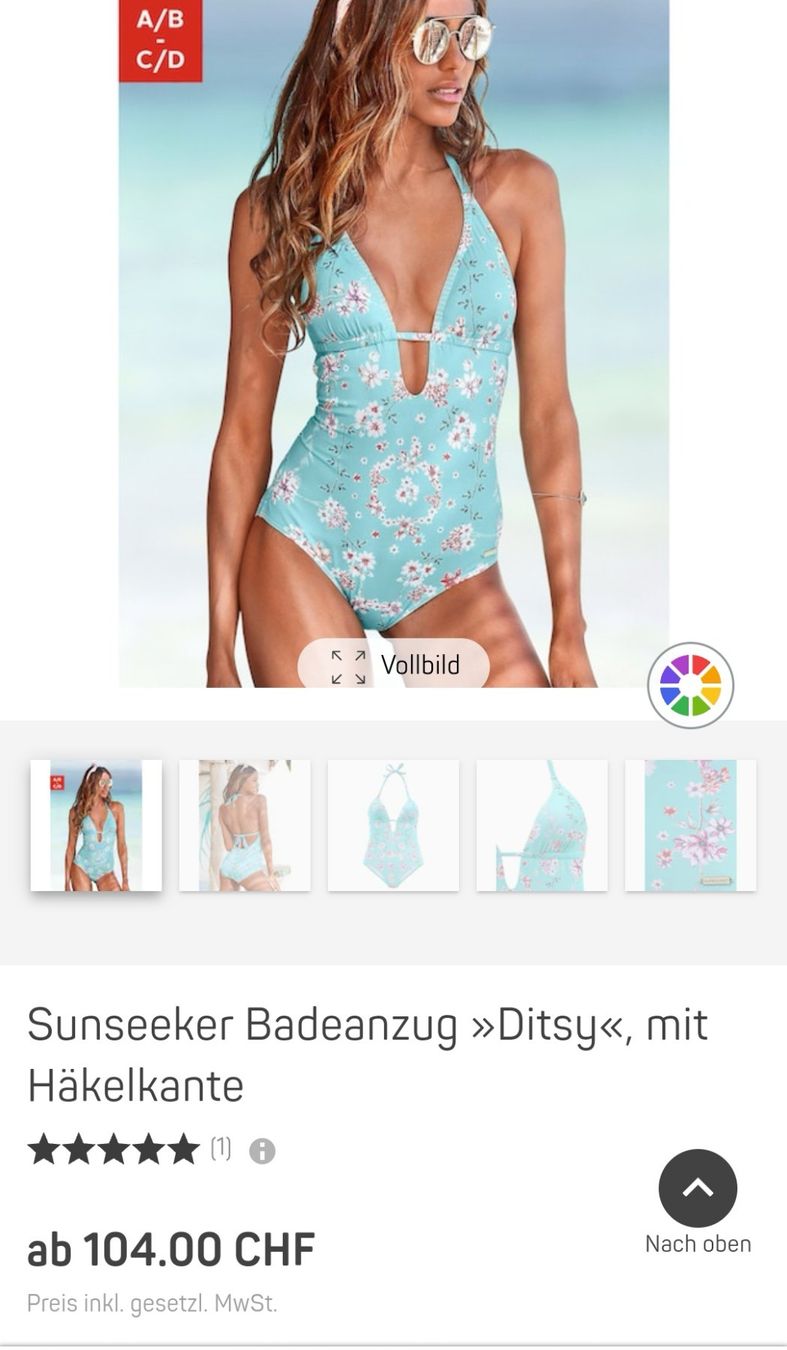 Sunseeker Costumi da bagno & Bikini: Neuer Sunseeker Badeanzug 38 A/B – Nuovo e nell'imballaggio originale da Buchs ZH venduto da Solletico 5