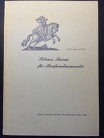 Kleines Brevier für Briefmarkensammler von R. Borek 1963