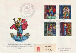 1969 Pro Patria Brief Bundesfeierstempel RÜTLI 01. August