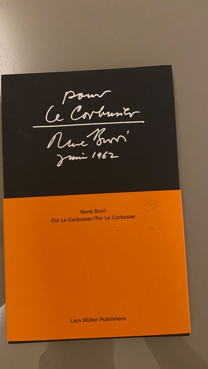 René Burri für Le Corbusier Arthur Ruegg 2008 Architektur (Gebraucht ...