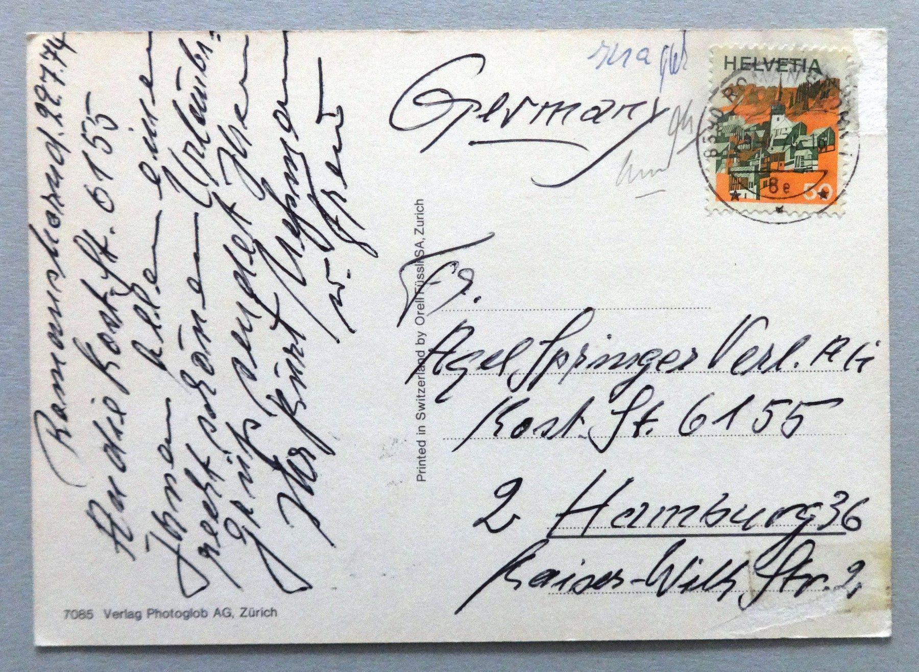 Ansichtskarten: Romanshorn – Defekt aus Fétigny von Billy2miny 1