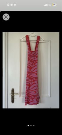 Knitted Midi Dress Rosa & Pink Grösse S