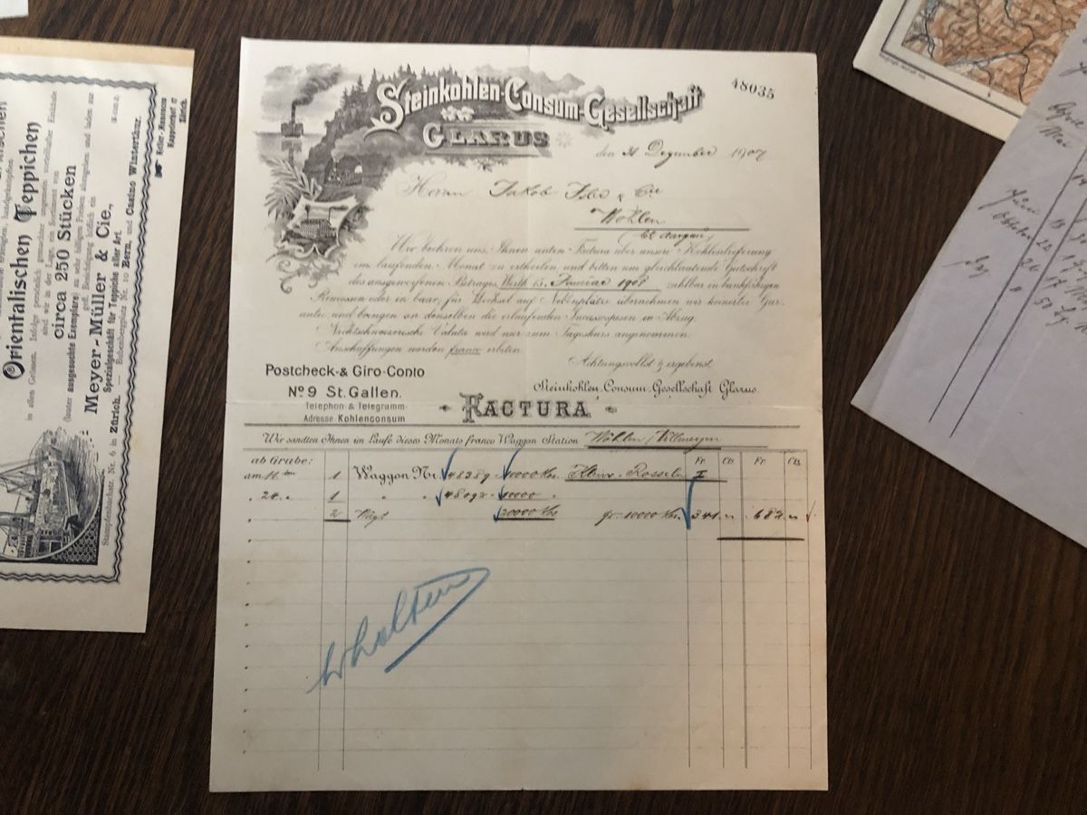Documenti: Antike Rechnungen aus GLARUS - interessant – Usato da Lufingen venduto da Rac0 6