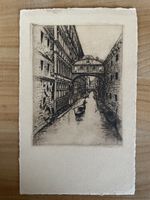 AK mit Bild von Venedig / Venezia Seufzer Brücke