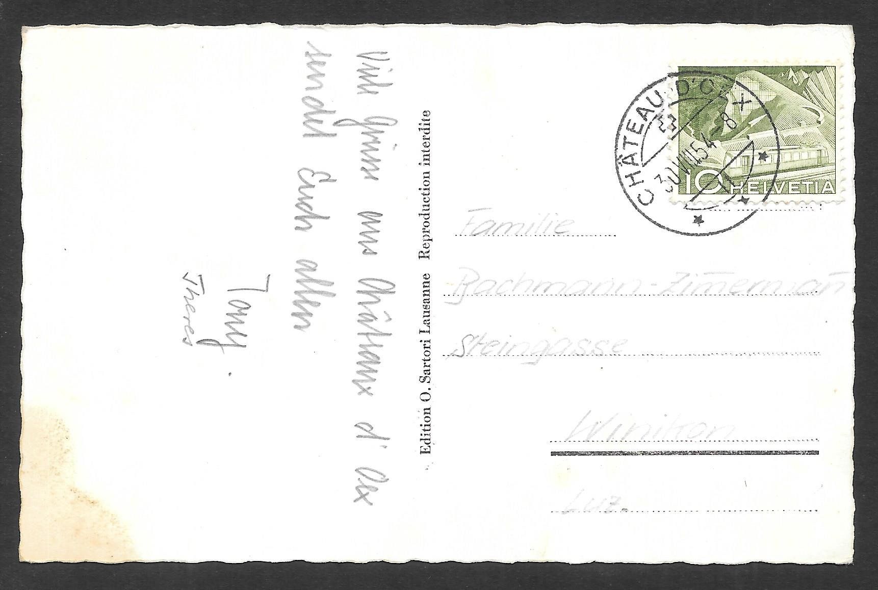 Cartoline postali: Château - d'Oex Vue générale – Usato da Olten venduto da clotaldi 1