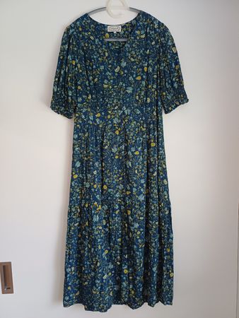 Sorgenfri Sommerkleid Gr. M, petrol mit Blumenmuster