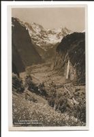 AK ca. 1945 Lauterbrunnental, Staubbach Breithorn
