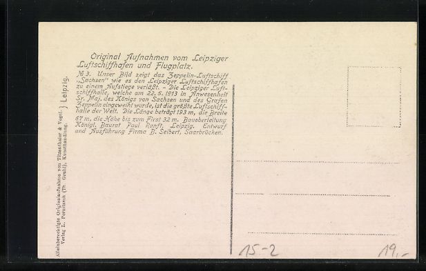Cartoline postali: Leipzig, Zeppelin Sachsen verlässt den  – Usato da Berlin venduto da bartko-reher 1