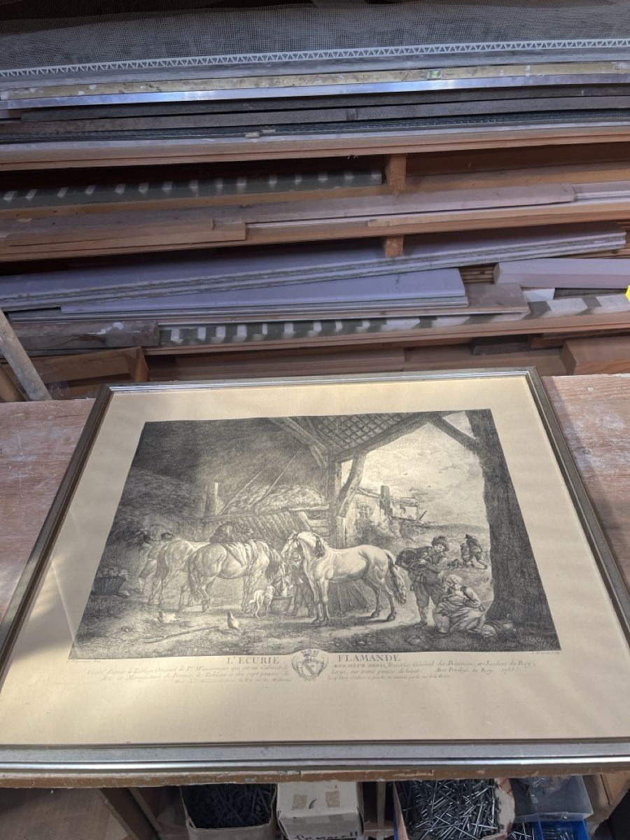 Poster & Bilder: Pferde in Stall – Gebraucht aus Wiggen von Zauber_fee