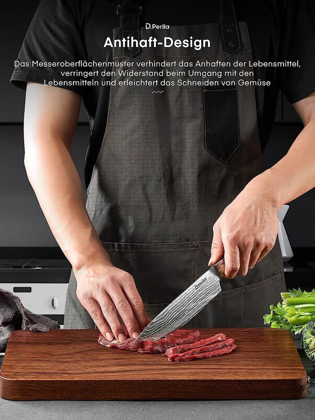 Coltelli da cucina: Professionelles Küchenmesser mit Texturmuster, 20cm – Nuovo e nell'imballaggio originale da Oberentfelden venduto da abz_l7vm 3