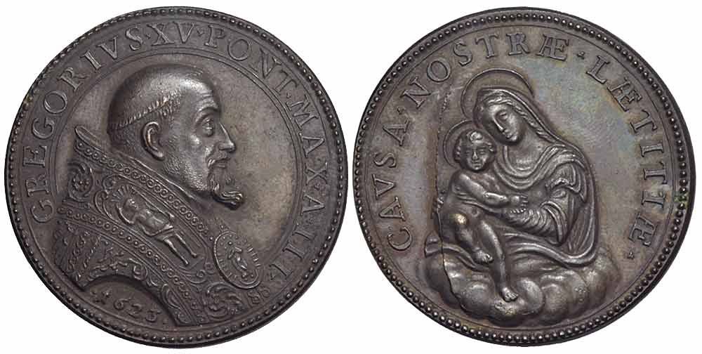 Medaglie: Rom, Gregor XV, Medaille AN III 1623 – Usato da Chiasso venduto da Novamarketing