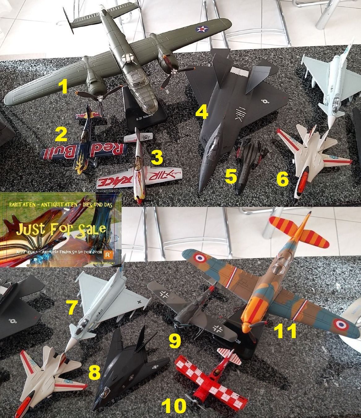 Kit di modellismo & Modellini statici: 11 Flugzeugmodelle diverse Massstäbe – Nuovo (secondo la descrizione) da Rotkreuz venduto da JustForSale