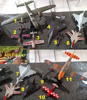 11 Flugzeugmodelle diverse Massstäbe