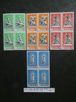 PP 1940 postfrische Viererblöcke (B6 2 M. mit Falz)