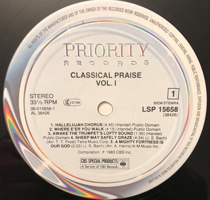 Dischi in vinile: Classical Praise – Vol. 1 (LP) – Usato da Grüningen venduto da azulrojo 2
