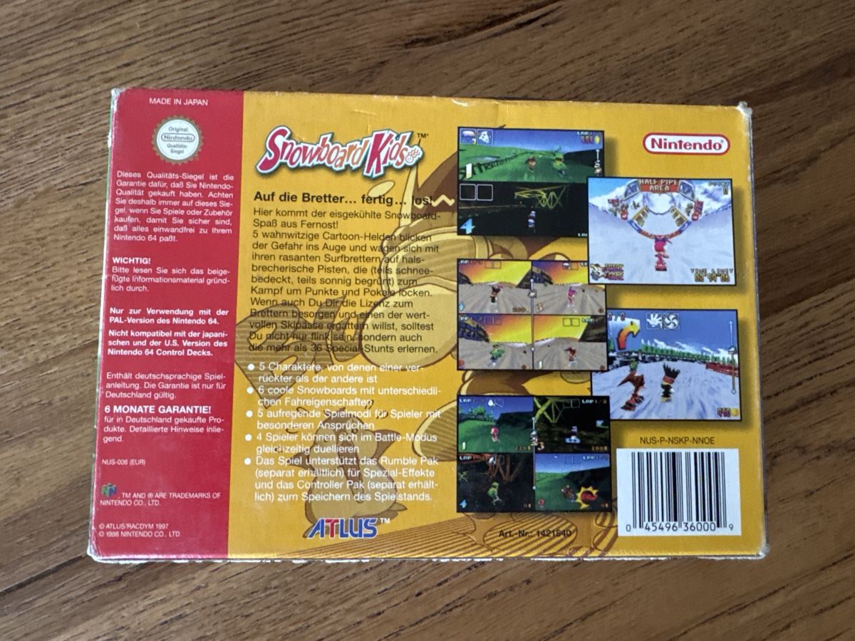 Nintendo Spiele: Snowboard Kids Nintendo 64 PAL Version OVP – Gebraucht aus Lenzburg von eyworld 1