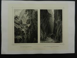 Die Pantenbrücke  und die Linththalschlucht Doppelblatt
