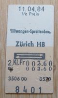 Billette Schweiz Killwangen Spreitenbach Zürich 1/2 Preis