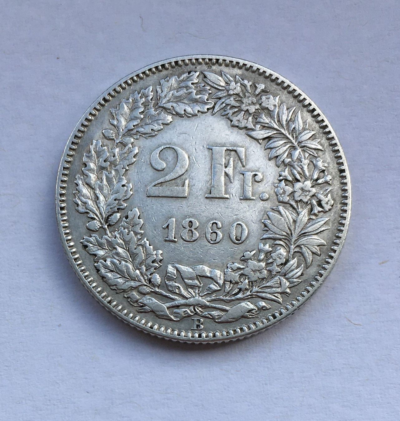 Alle Münzen: 1860 2 Franken -vz – Gebraucht aus Kirchberg SG von Helveticus00
