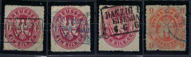 Tous les timbres: Preussen 1861 Adler in einem Oval, saubere Werte gest. – D'occasion à Hitzkirch par walti1959