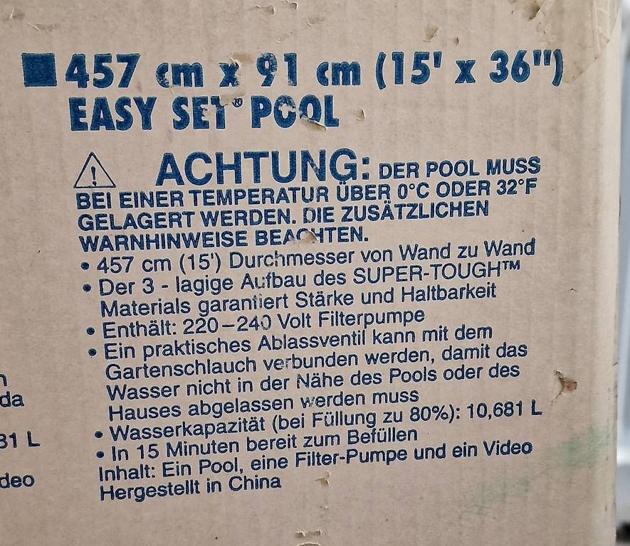 Piscine: Intex Easy Set Pool, 4.57m*91cm – Usato da Thun venduto da SwissMounty 3
