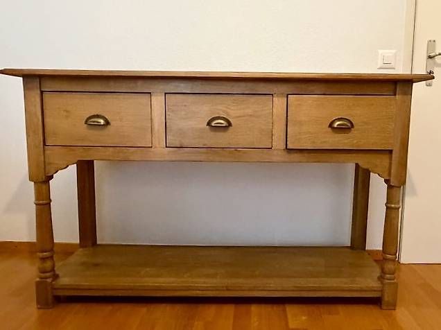 Commodes: Console / meuble dentrée Pfister en chêne massif – D'occasion à Lausanne par yeye3 1