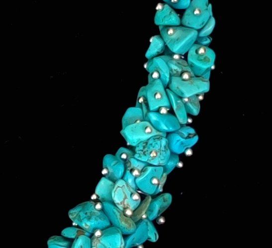 Colliers: Ensemble de bijoux en turquoise naturelle – Neuf avec emballage d'origine à Chamoson par OkGeo 4