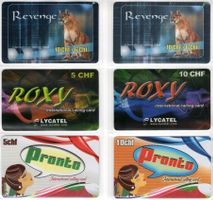 Revenge / ROXY / Pronto - 6 Prepaid Telefonkarten