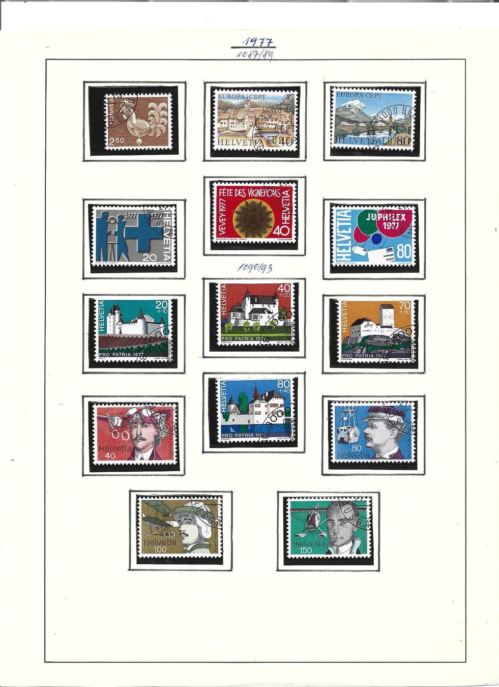 Tutti i francobolli: timbres poste, divers série – Usato da Delemont venduto da toutdubon11 9
