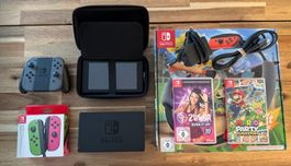Nintendo Switch + Spiele + Zubehör